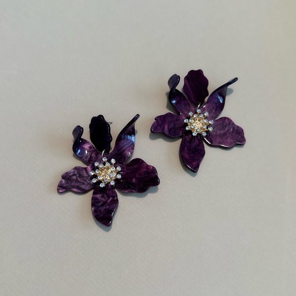 Flower drop earrings M677 - Picture 2 of 4